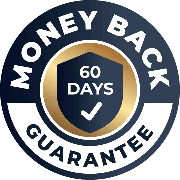 Kerafirm Pro 60-Day 100% Money-Back Guarantee Seal